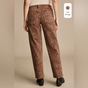Lucky Brand-Legend Baggy Leopard Print Cotton Jeans